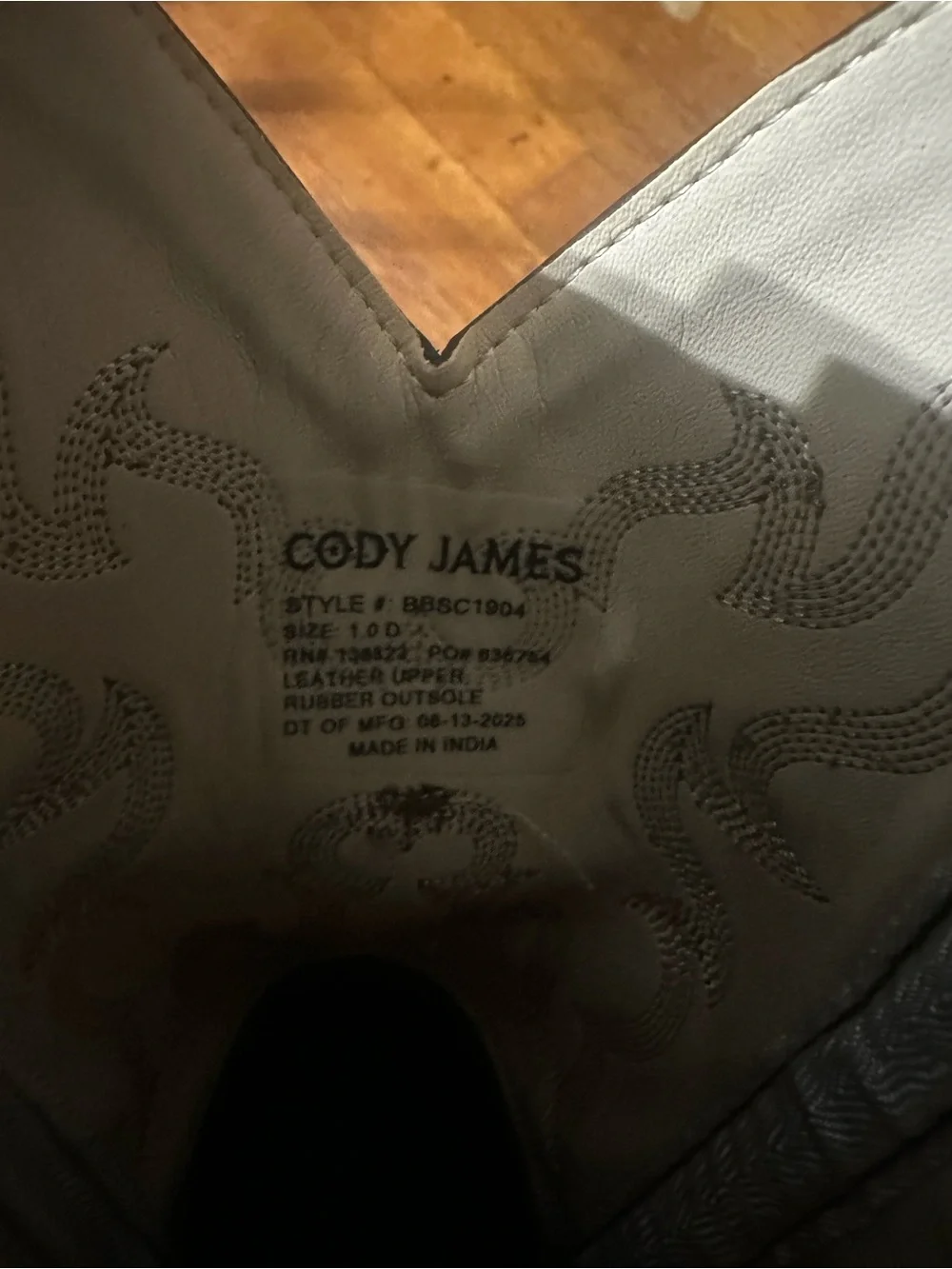Cody James Boy’s Brown Leather Cowboy Boots Size 1D
